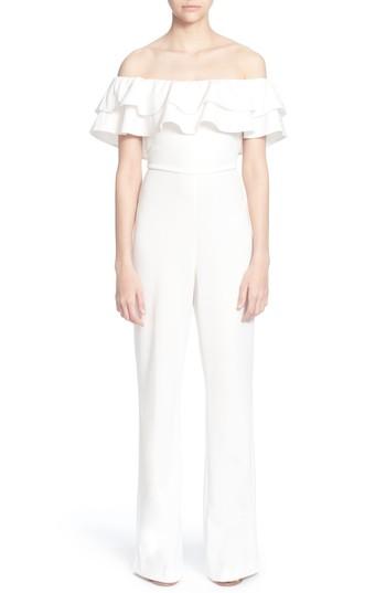 Women's Catherine Catherine Malandrino Lelio Off The Shoulder Jumpsuit - White