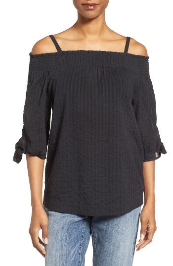 Women's Caslon Tie Sleeve Cold Shoulder Top
