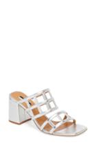 Women's Topshop Eid Night Caged Slide Sandal .5us / 37eu M - Metallic