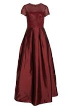 Women's Adrianna Papell Beaded Gown (similar To 14w) - Burgundy