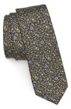 Men's The Tie Bar Peninsula Floral Silk Tie, Size - Brown