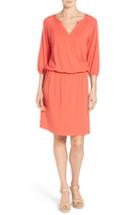 Women's Tommy Bahama 'tambour' Jersey Surplice Blouson Dress - Orange