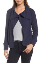Women's Caslon Ruffle Trim Knit Jacket, Size - Blue