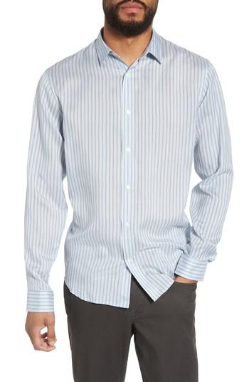 Men's Vince Slim Fit Stretch Stripe Sport Shirt - Blue