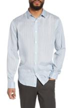 Men's Vince Slim Fit Stretch Stripe Sport Shirt - Blue