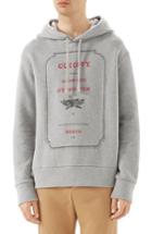 Men's Gucci Invitation Graphic Hoodie - Grey