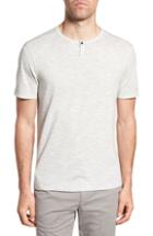 Men's Calibrate Trim Fit One-snap Henley, Size - Grey