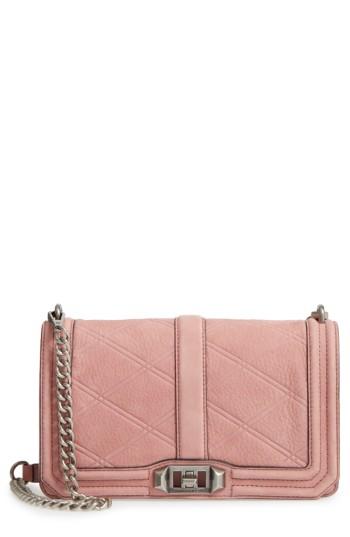 Rebecca Minkoff Love Nubuck Crossbody Bag - Pink