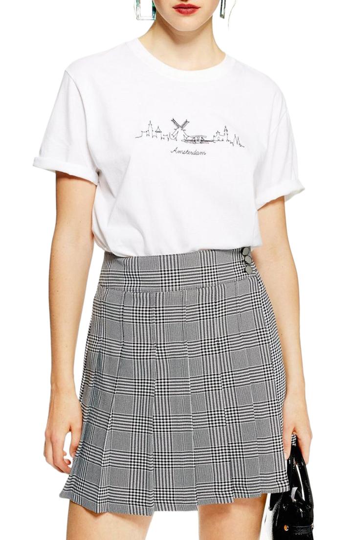 Women's Topshop Skyline Graphic Tee - White