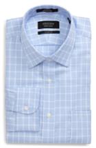 Men's Nordstrom Men's Shop Classic Fit No-iron Check Dress Shirt .5 32 - Blue
