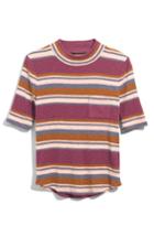 Women's Madewell Mock Neck Shirttail Tee, Size - Beige
