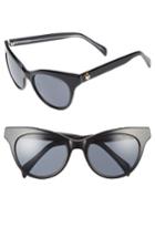 Women's Draper James 54mm Gradient Lens Cat Eye Sunglasses - Black