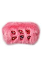 Skinnydip Pink Fluffy Cosmetics Bag, Size - No Color