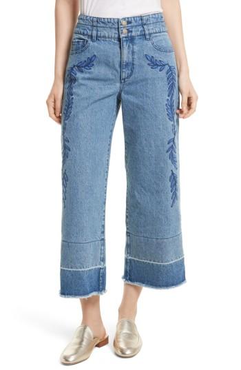 Women's Rebecca Minkoff Starlight High Waist Crop Wide Leg Jeans