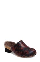 Women's Jambu Monaco Faux Fur Lined Mule .5 M - Burgundy