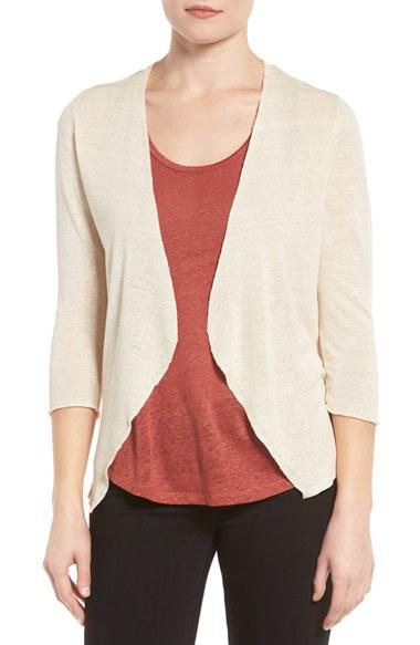 Women's Nic+zoe Open Blazer Cardigan - Beige