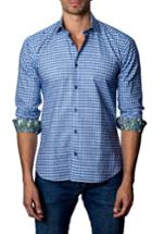 Men's Jared Lang Trim Fit Grid Sport Shirt