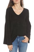 Women's Hinge Bell Sleeve Sweater - Black