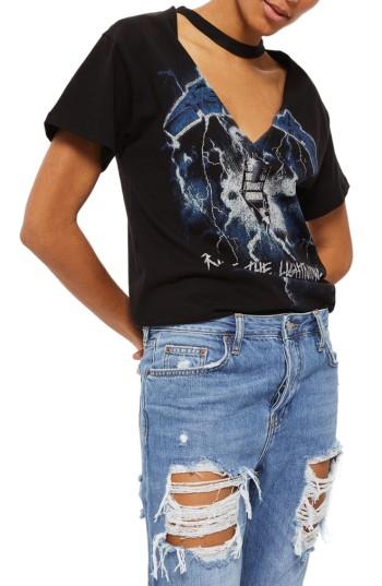 Women's Topshop Hayden Cheeky Rip Boyfriend Jeans X 30 - Blue