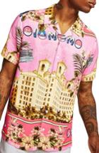 Men's Topman Miami Short Sleeve Classic Fit Shirt - Pink
