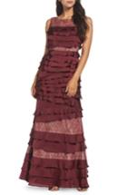 Women's Adrianna Papell Mixed Media Gown - Red