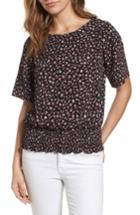 Women's Michael Michael Kors Clara Print Kimono Sleeve Top - Black