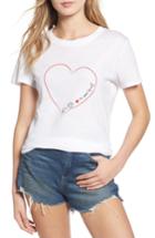 Women's Sub Urban Riot Put A Little Love In Your Heart Slouched Tee - White
