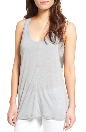 Women's Treasure & Bond Mesh Bra Tank, Size - Grey