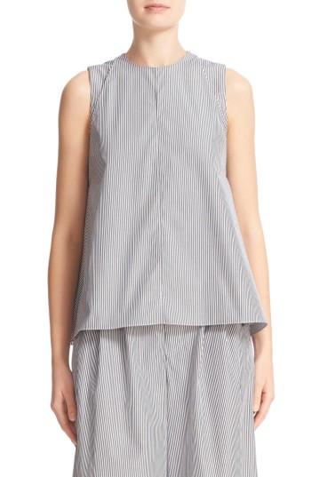 Women's Adam Lippes Stripe Cotton Layered Shell - Black