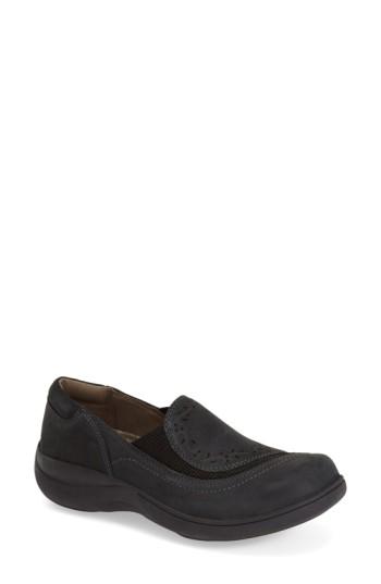 Women's Aravon Revsolace Flat D - Black