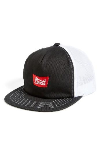 Men's Brixton Stith Mesh Snapback Baseball Cap - Black