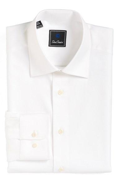 Men's David Donahue Regular Fit Oxford Dress Shirt 34/35 - White