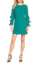 Women's Forest Lily Bow Sleeve Sheath Dress - Green