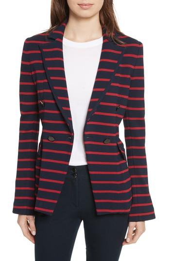 Women's Veronica Beard Fontana Stripe Jacket - Blue