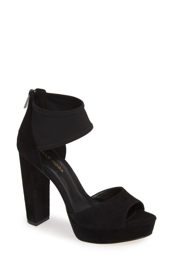 Women's Pelle Moda Pauli Platform Sandal M - Black