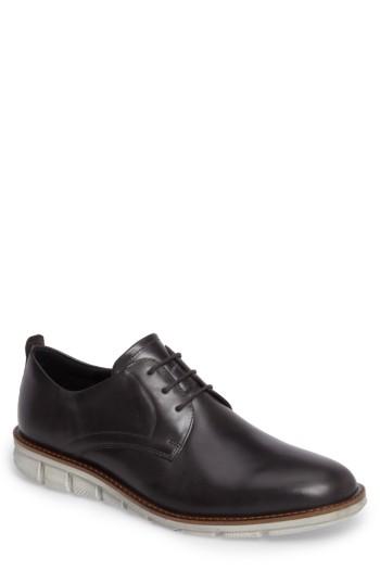 Men's Ecco 'jeremy Hybrid' Plain Toe Derby -7.5us / 41eu - Black