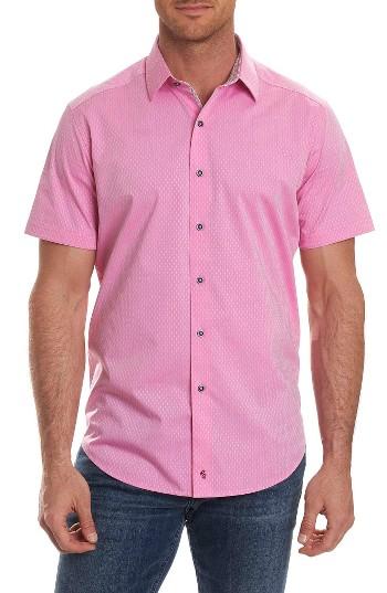 Men's Robert Graham Clemens Short Sleeve Sport Shirt - Red