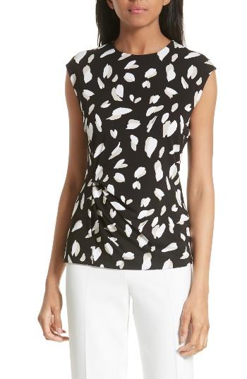 Women's Boss Enavi Print Pleat Front Shell