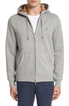 Men's Burberry Claredon Fit Zip Hoodie, Size Large - Grey