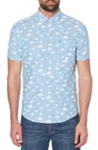 Men's Original Penguin Cloud Print Oxford Shirt - Blue