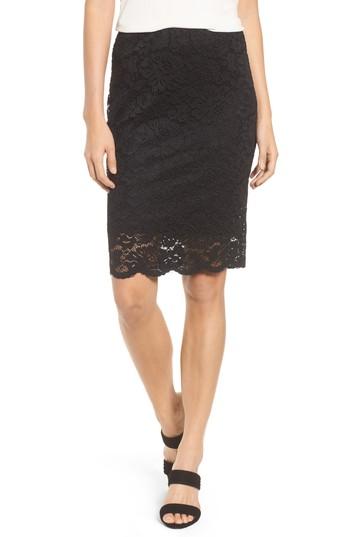 Women's Rosemunde Filippa Scalloped Lace Skirt - Black