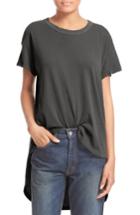 Women's The Great. 'the Shirttail' High/low Tee - Black