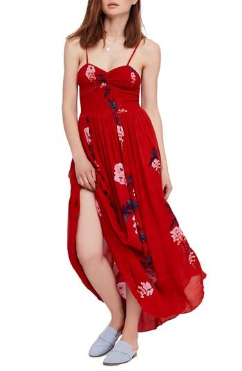 Women's Free People Beau Print Slipdress - Red