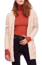 Women's Free People Faux Fur Cardigan - Beige