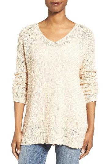 Women's Caslon Open Stitch V-neck Sweater