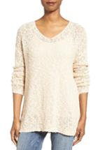 Women's Caslon Open Stitch V-neck Sweater