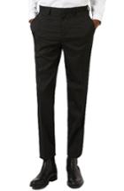 Men's Topman Skinny Fit Pin Dot Tuxedo Trousers X 34 - Black