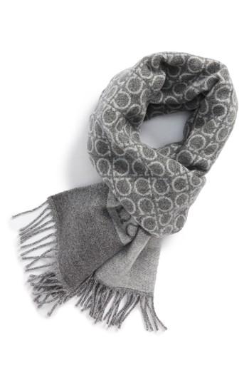 Men's Salvatore Ferragamo Gancini Cashmere Scarf, Size - Grey