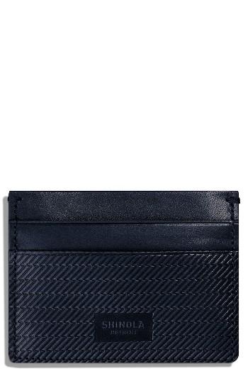 Men's Shinola Leather Card Case - Blue