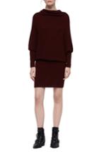 Women's Allsaints Ridley Wool & Cashmere Cowl Dress - Red